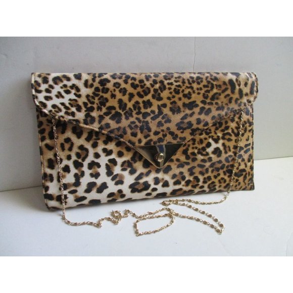 *RETRO Oversized Envelope On Trend Animal Print 2-Way Clutch Shoulder Bag - Picture 6 of 6